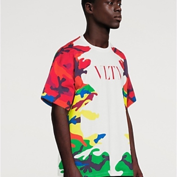 Valentino Other - Valentino Garavani Men’s Camo T-shirt short sleeve logo tee size XL